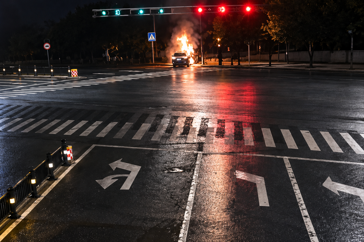 Fire On Light Poll AITO explains,