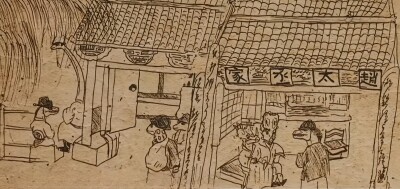 名画「清明上河図」の人物が全て恐竜だったら？12歳男子が描き